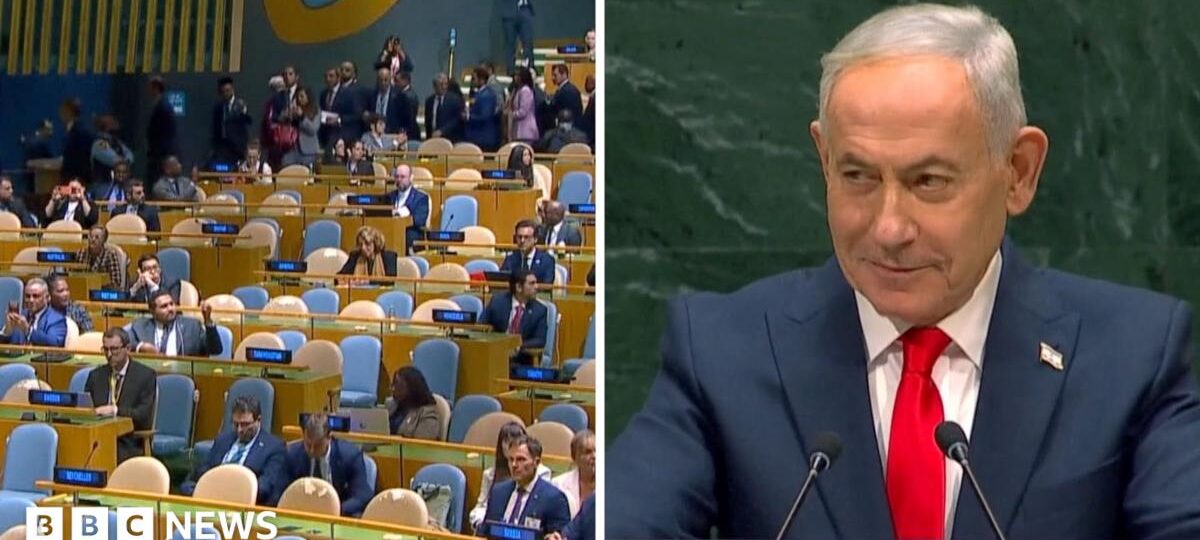 Watch: UN delegates walk out of Netanyahu speech