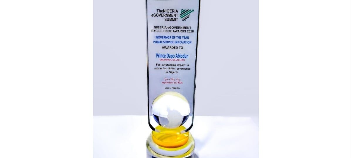 Abiodun wins national award for Ogun’s digital transformation
