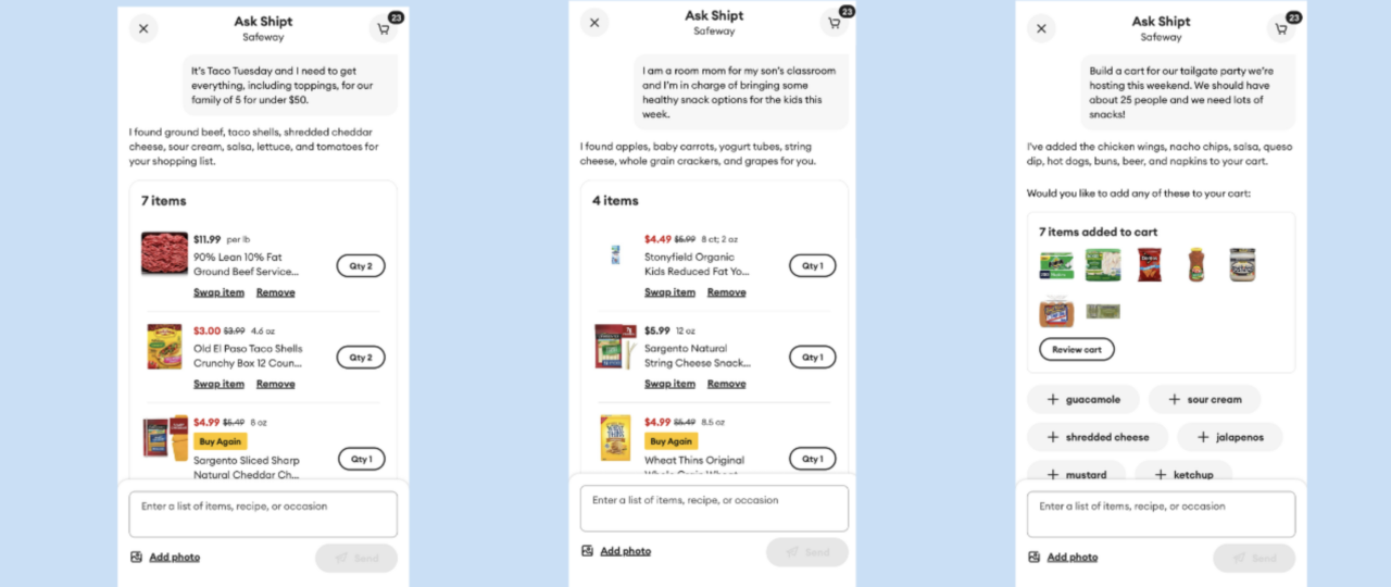 Shipt becomes the latest delivery app with an AI shopping assistant