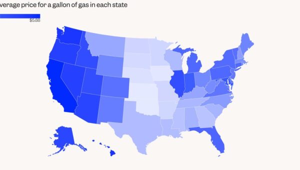 Gas prices are climbing again. See the states where it is the most and least expensive.