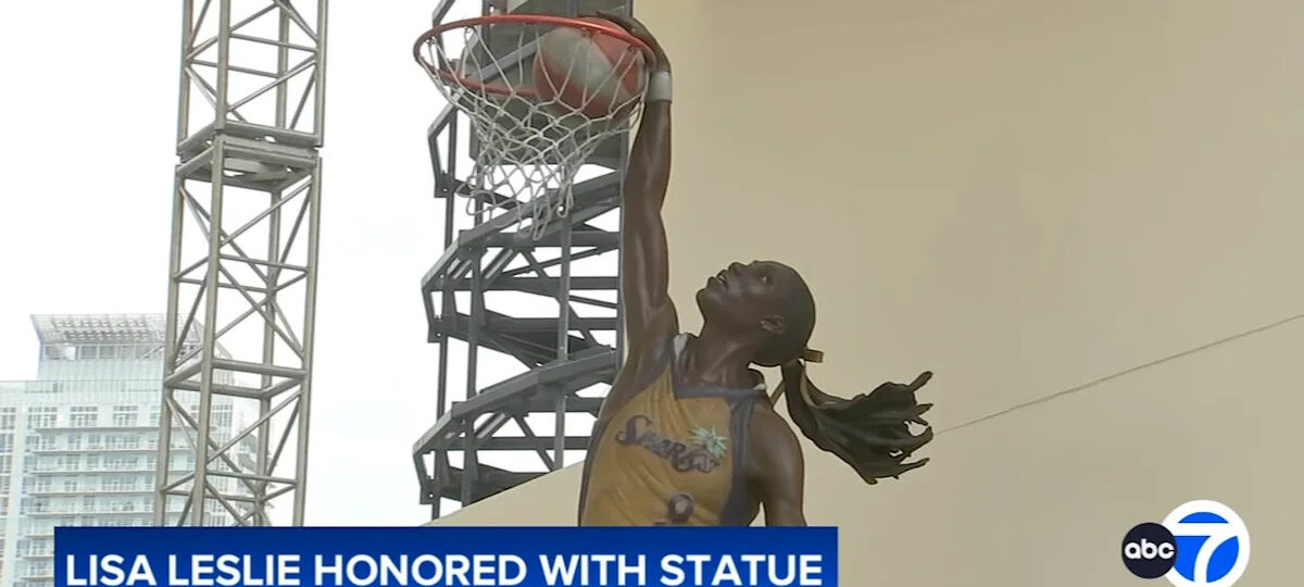 Sparks unveil statue honoring Lisa Leslie outside Crypto.com Arena