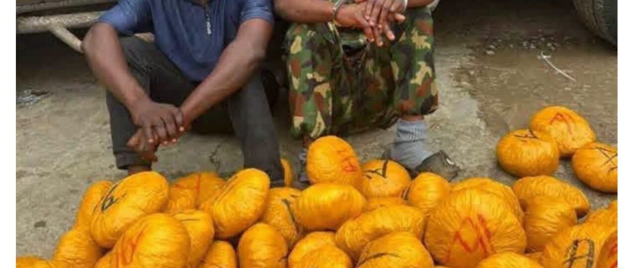 Naval officer, driver arrested with 248 moulds of suspected cannabis in Rivers