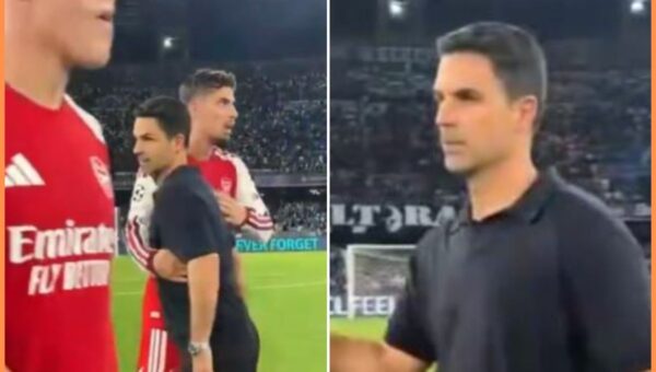 Video: Arsenal star appears to snub Arteta amid claims he’s “p*****d off”