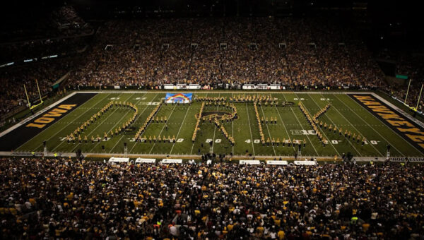 Hawkeye Band honors Derek Phillips during emotional Cy-Hawk game