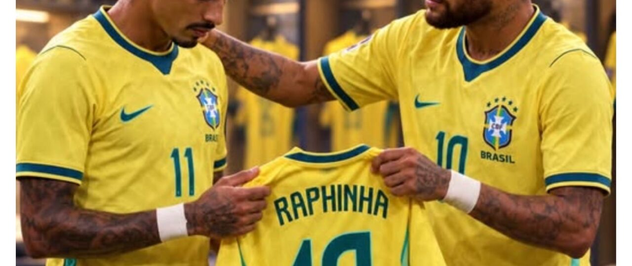 Raphinha takes Brazil’s no10 shirt from Neymar