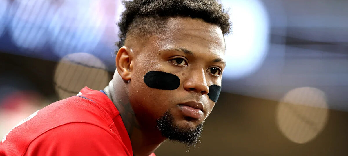 Ronald Acuña Jr. leaves Tuesday’s game early after fouling ball off his left leg