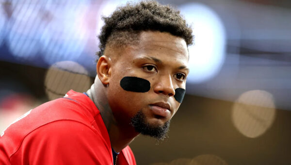 Ronald Acuña Jr. leaves Tuesday's game early after fouling ball off his left leg