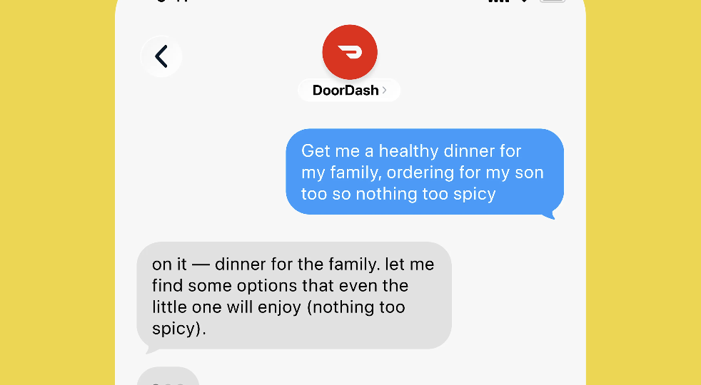 DoorDash launches an AI agent you can text to order food