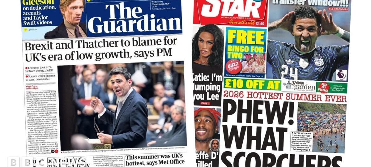 The Papers: 'Brexit and Thatcher to blame' and 'Hottest summer ever'