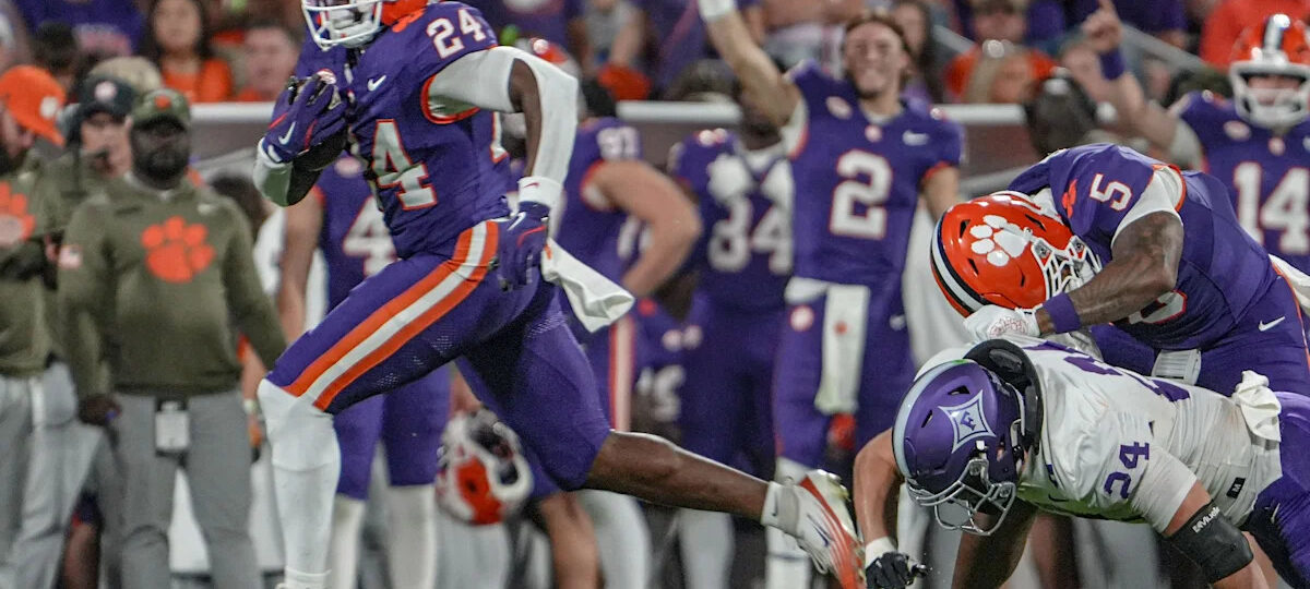 Dabo Swinney gives David Eziomume injury update after Clemson RB was carted off vs Cal