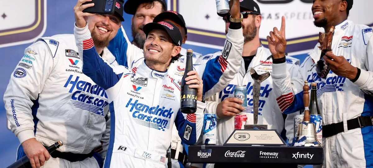 Kyle Larson's team looks like peak Jimmie Johnson but Denny Hamlin says there's time yet