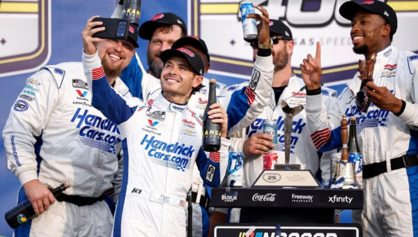 Kyle Larson's team looks like peak Jimmie Johnson but Denny Hamlin says there's time yet