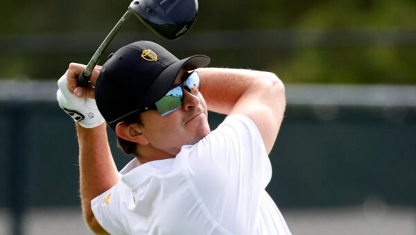 Brandel Chamblee reacts to Geoff Ogilvy putting Nico Echavarria out against Scottie Scheffler at the Presidents Cup