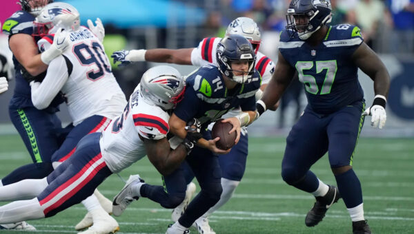 Seahawks' Sam Darnold has a soft tissue injury and the timeline for his return is unclear