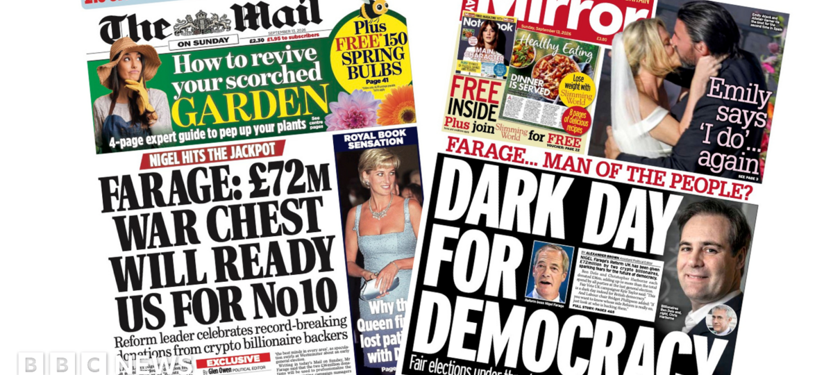 The Papers: 'Nigel hits the jackpot' and 'Dark day for democracy'