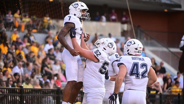 Watch Miami hand UConn football the ball for crazy fumble recovery