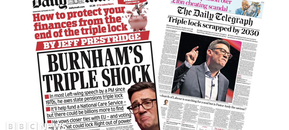 The Papers: 'Burnham's triple shock' and 'City face expulsion'