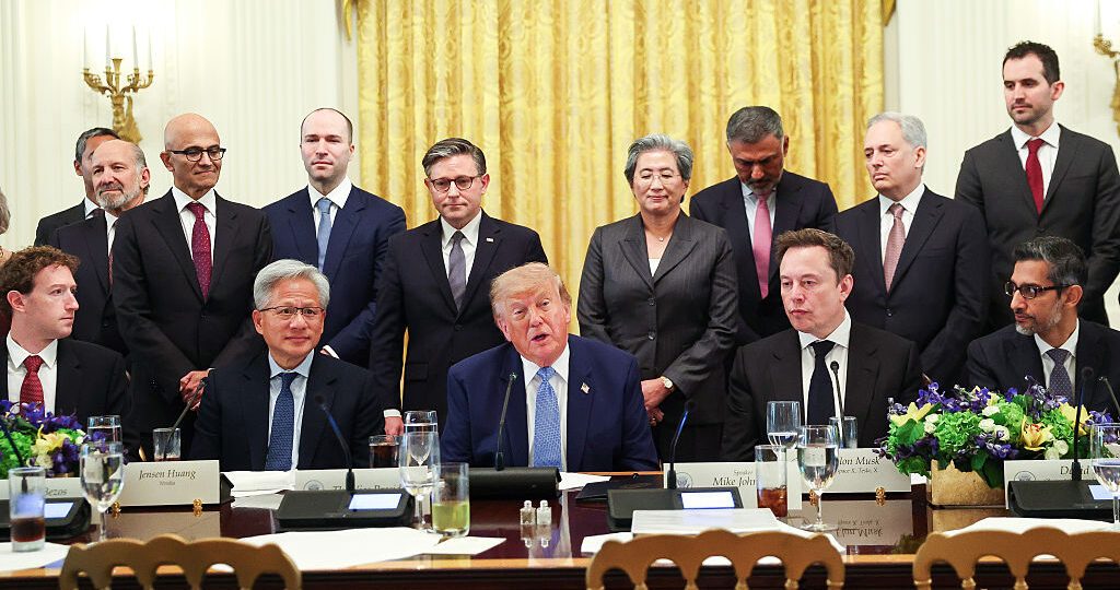 Pledge signed by President Trump and top AI leaders misspells the United States
