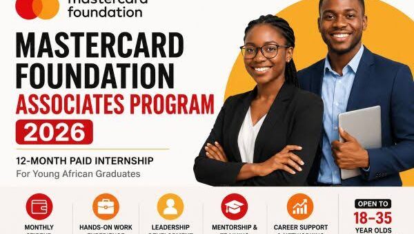 2026 Mastercard Foundation Associates Program For Africans | Paid Internship