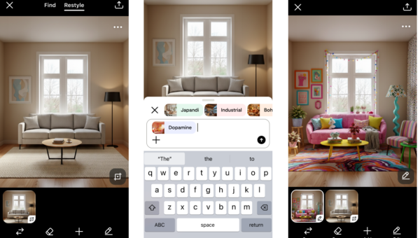 Pinterest teases a new ‘Restyle’ feature that lets you redesign your room with AI