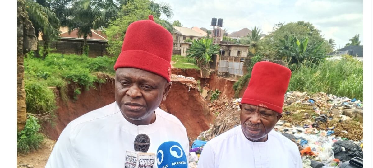 Umeh begs Nigerian govt to declare Anambra Central ecological disaster zone as erosion swallows houses
