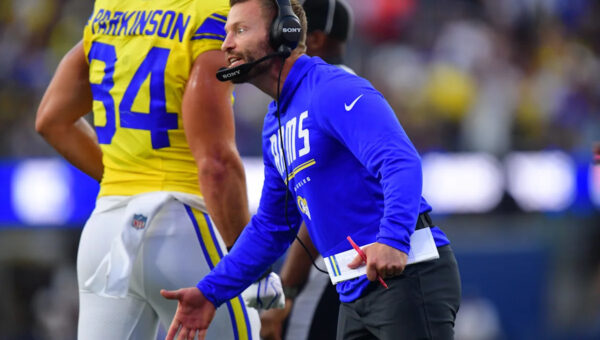 Watch: Sean McVay gives victory speech, game balls after Rams beat Giants