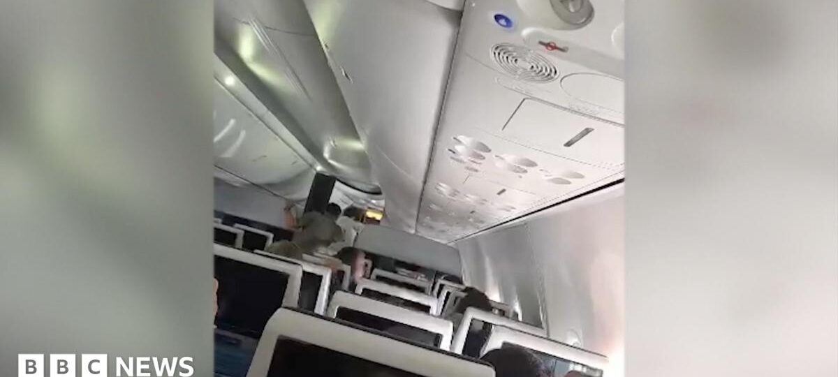 Moment the plane starts to lose altitude