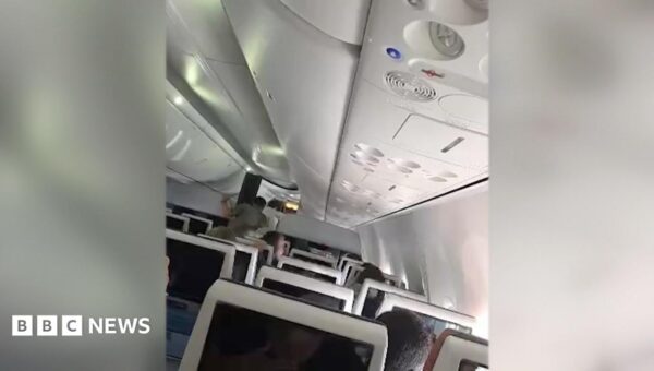 Moment the plane starts to lose altitude