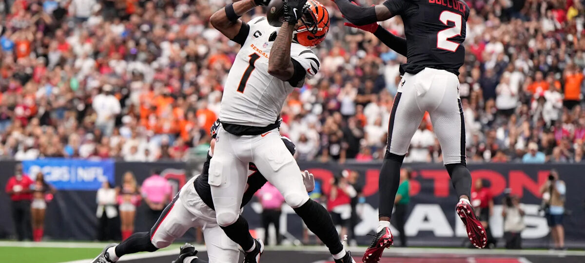 Ja'Marr Chase scores 2 TDs on passes from Joe Burrow to lead the Bengals past the Texans 20-6