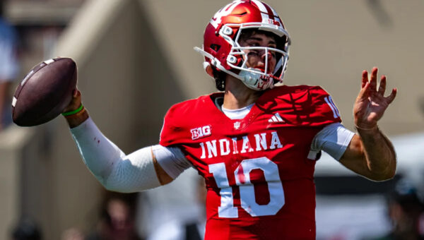Josh Hoover shined in his Hoosiers debut, and he made it look gritty with a busted nose
