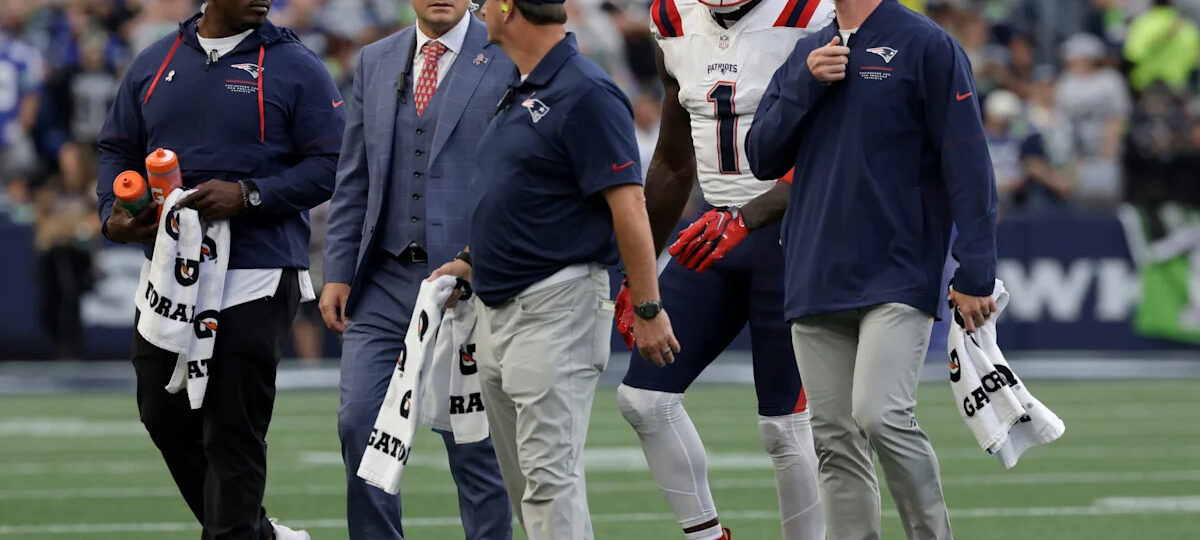 A.J. Brown’s much-anticipated Patriots debut takes scary turn
