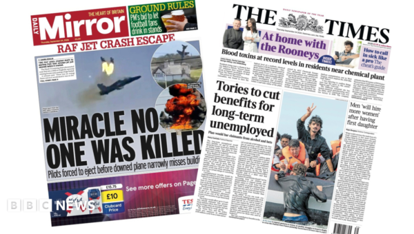 The Papers: ‘RAF jet crash escape’ and ‘Tories to cut benefits’