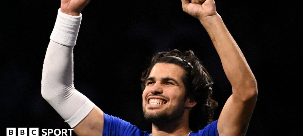 Alcaraz wins after saving match points as Europe lead Laver Cup