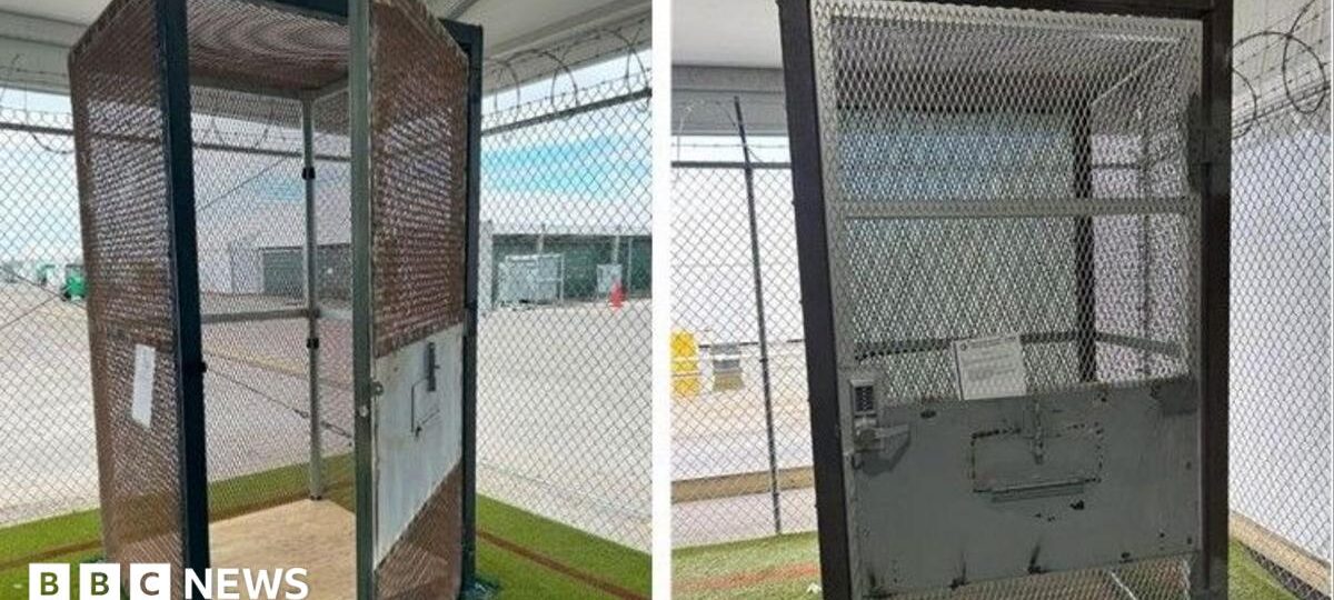 Immigrants held in small outdoor cages at ‘Alligator Alcatraz’ in Florida, investigators find