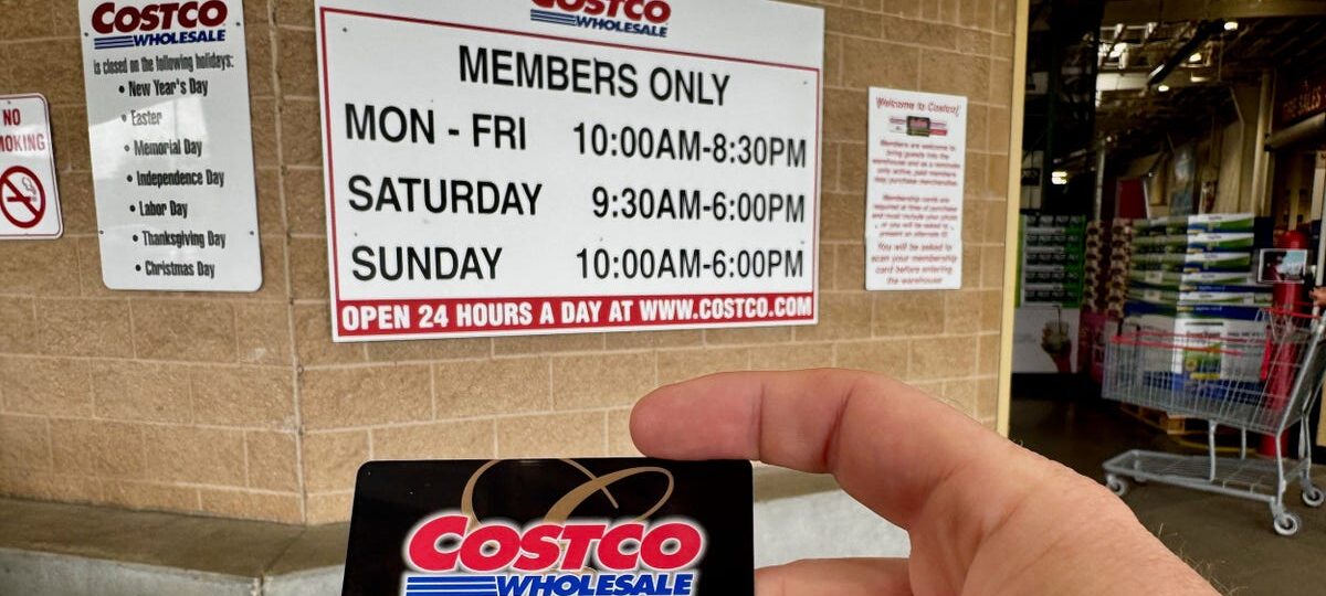Most national retailers close on 2 holidays. Costco shuts down for 7.