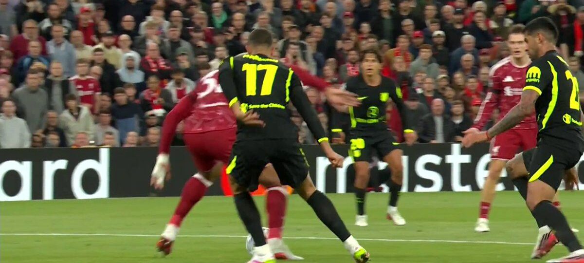Watch: Ronald Araujo produces stunning backheel assist for Dominik Szoboszlai to level Liverpool vs Atletico Madrid