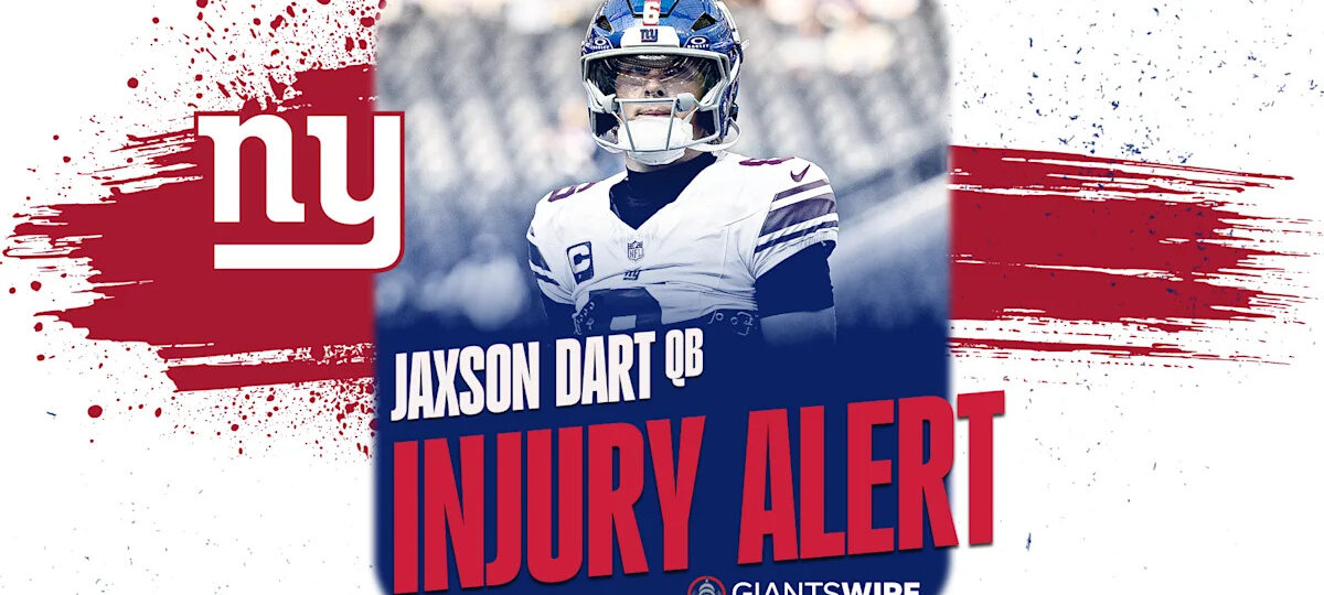 New York Giants QB Jaxson Dart leaves Rams game with injury