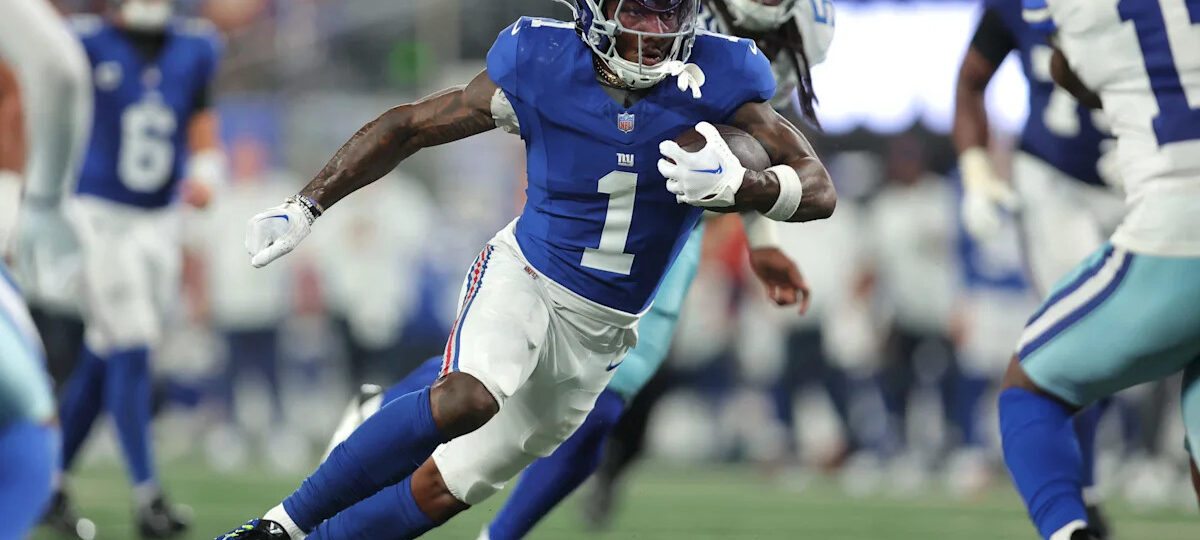 Six receptions in return for Malik Nabers