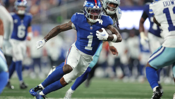 Six receptions in return for Malik Nabers
