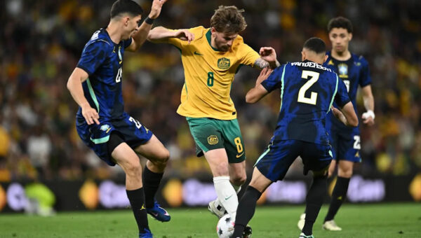 St. Pauli midfielder scores wonder goal in Australia’s second friendly against star-studded Brazil