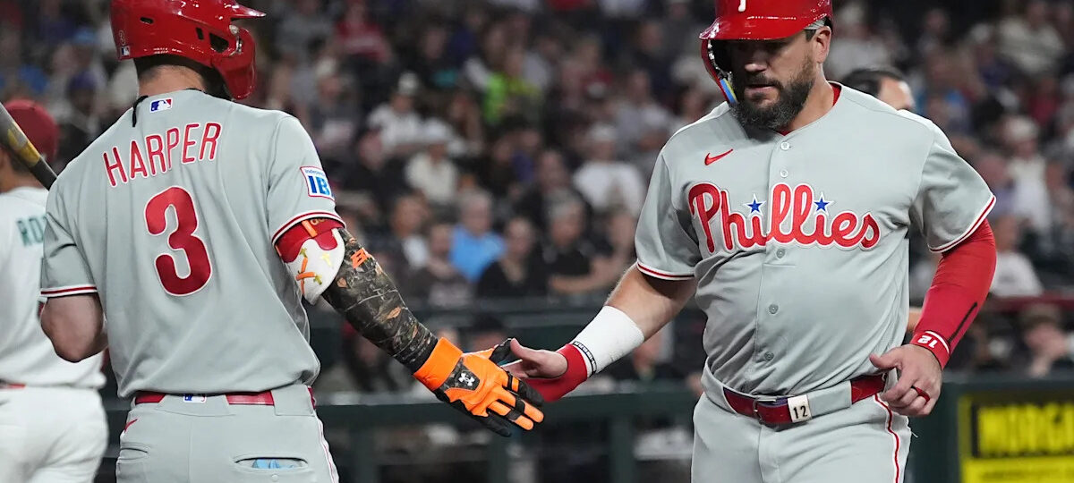Bryce Harper reaches base 5 times, Phillies beat the Diamondbacks 7-1 for 6th straight win