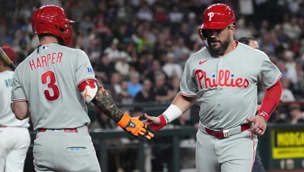 Bryce Harper reaches base 5 times, Phillies beat the Diamondbacks 7-1 for 6th straight win