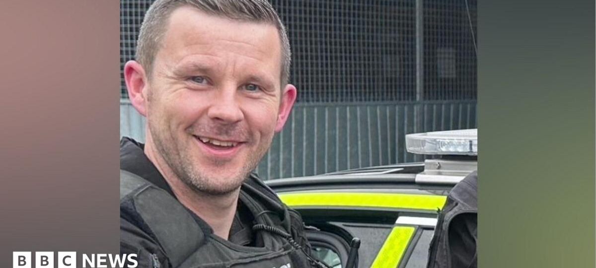 Police and army attend funeral for officer killed in wrong-way A66 crash