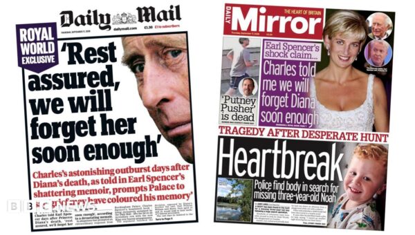 The Papers: King's 'astonishing outburst' and 'heartbreak' after search for missing Noah
