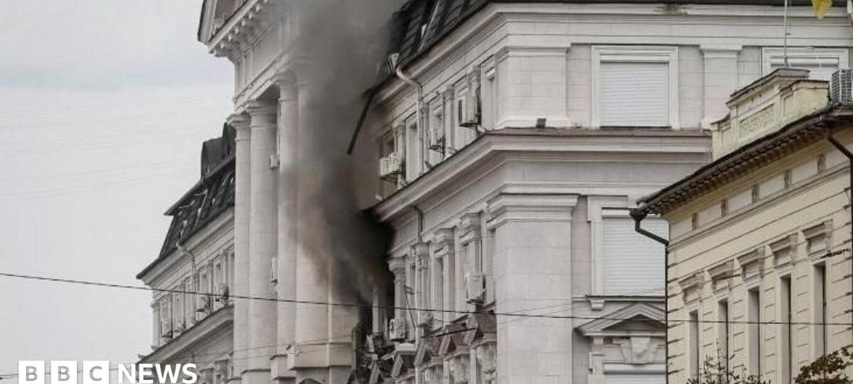 Russia hits Ukrainian security headquarters in drone attack, Zelensky says