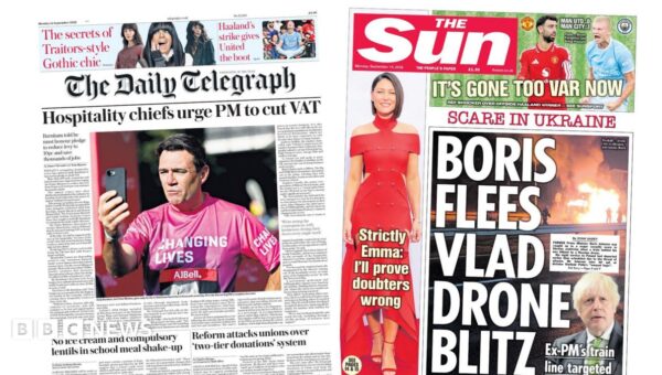 The Papers: ‘Compulsory lentils’ and ‘Boris flees Vlad drone blitz’