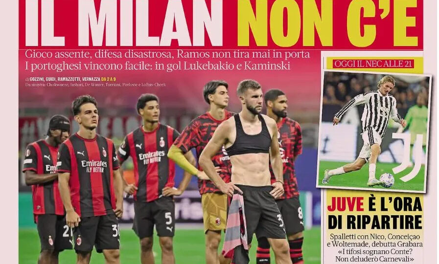 Today’s Papers – Poor Milan, Juventus chance for Woltemade
