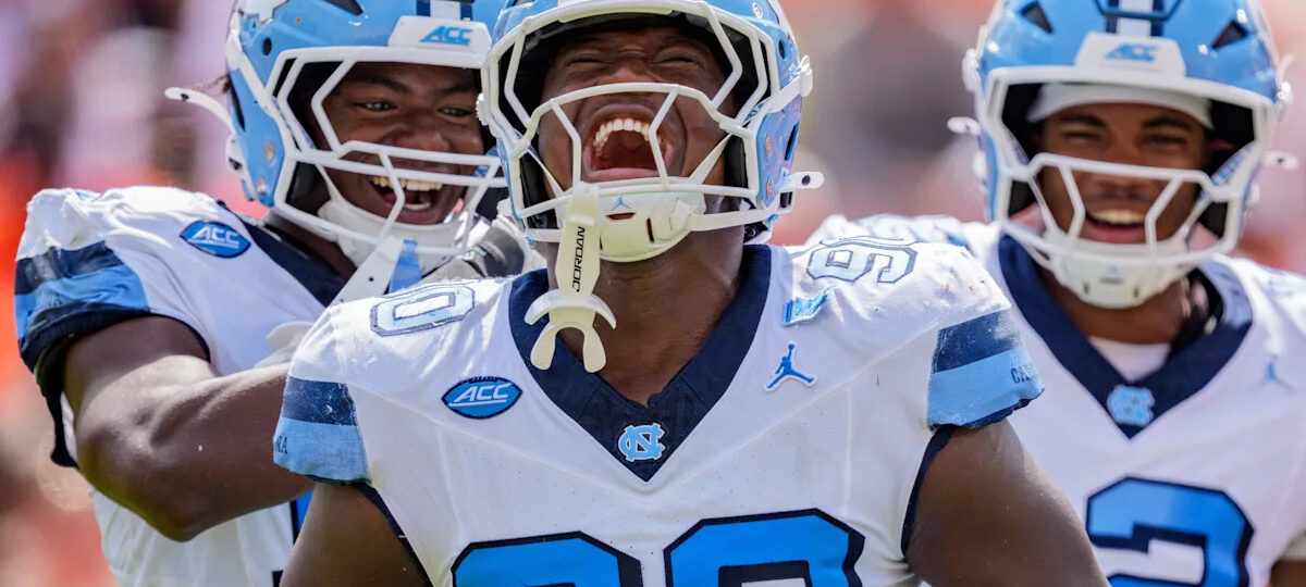 Clemson leads North Carolina 17-15 in fourth quarter in game delayed by lightning