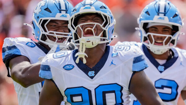 Clemson leads North Carolina 17-15 in fourth quarter in game delayed by lightning