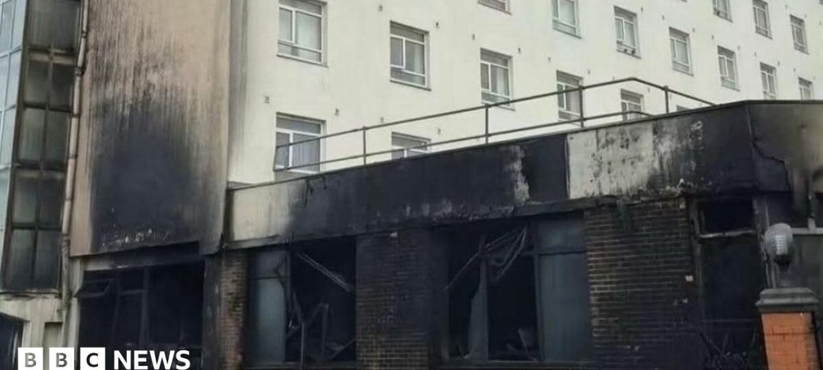 Homes evacuated over fears fire at seaside hotel weakened building's structure